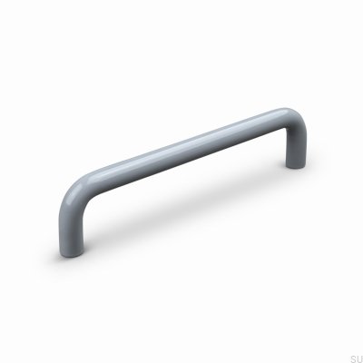 Barga 128 Metal Elongated Furniture Handle Silver Grey
