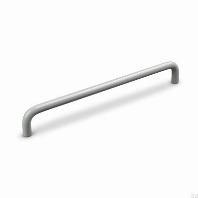 Barga 224 Metal Silk Grey Elongated Furniture Handle