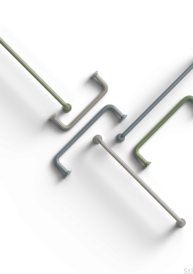 Venosa 96 Metal Elongated Furniture Handle Silver Grey