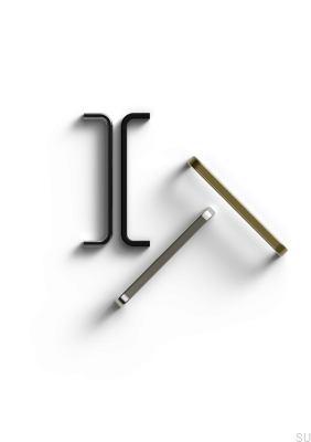 Positano 128 elongated furniture handle, Metal, Matte Black