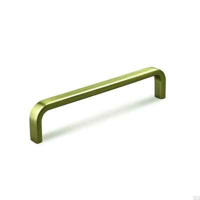 Positano 128 Metal Brushed Gold Elongated Furniture Handle