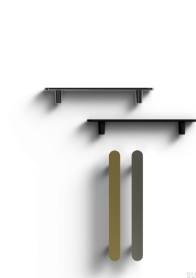 Cesano 128 elongated furniture handle, metal, matt black