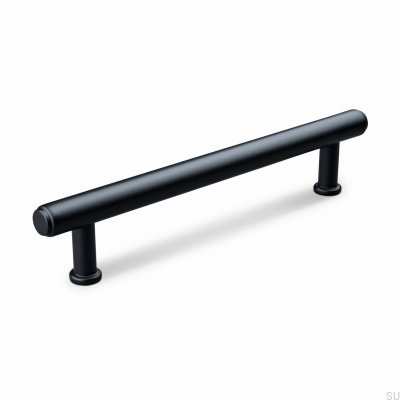 Matera 128 elongated furniture handle, metal, matt black