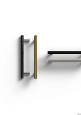 Matera 128 elongated furniture handle, metal, matt black