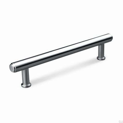 Matera 128 Metal Brushed Silver Elongated Furniture Handle