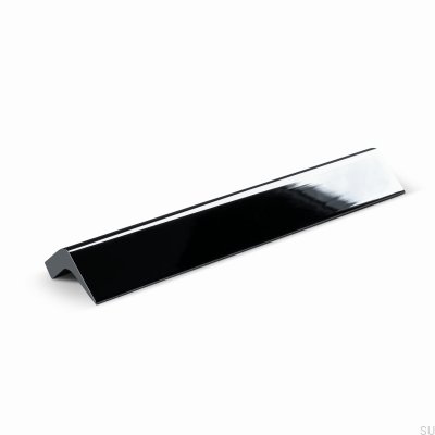 Lido 128 elongated furniture handle, aluminum, silver, chrome, polished