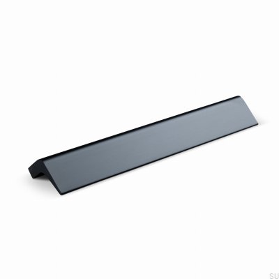 Lido 128 elongated furniture handle, aluminum, matt black