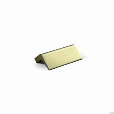 Lido 32 elongated furniture handle, brushed gold aluminum