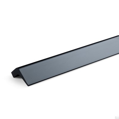 Lido 1184 elongated furniture handle, aluminum, matt black
