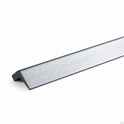 Lido 1184 elongated furniture handle, brushed silver aluminum