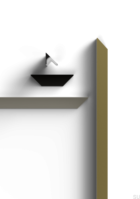 Caorle 256 elongated furniture handle, aluminum, silver, chrome, polished