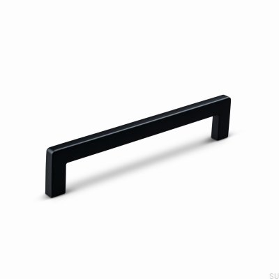 Benidorm 128 elongated furniture handle, aluminum, matt black