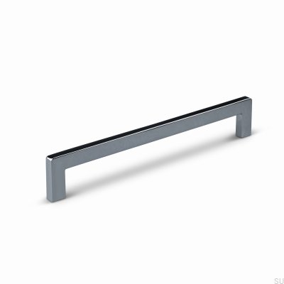 Benidorm 160 elongated furniture handle, Aluminum, Silver, Polished Chrome