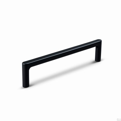 Torino 128 elongated furniture handle, aluminum, matt black