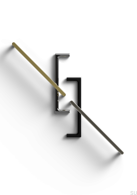 Torino 128 elongated furniture handle, aluminum, matt black