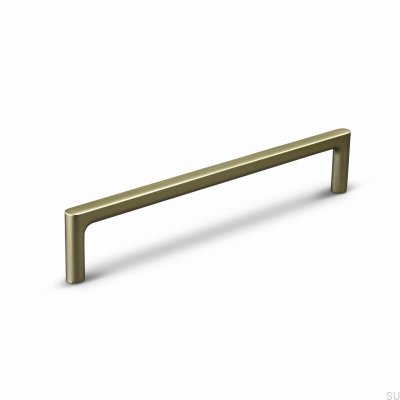 Torino 160 elongated furniture handle, brushed gold aluminum