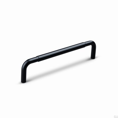 Siena 128 elongated furniture handle, aluminum, matt black