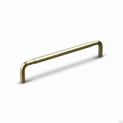 Siena 160 elongated furniture handle, brushed gold aluminum