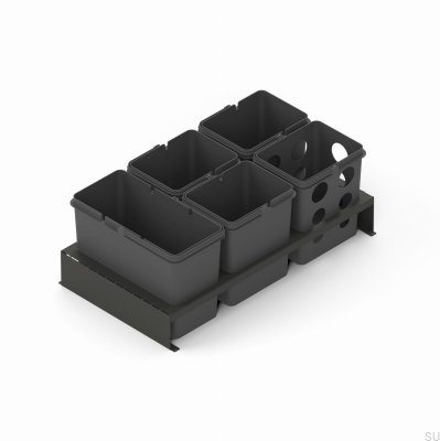 Merida Waste Sorting Container System 80x45 Dark Gray