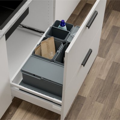 Merida Waste Sorting Container System 80x45 Dark Gray