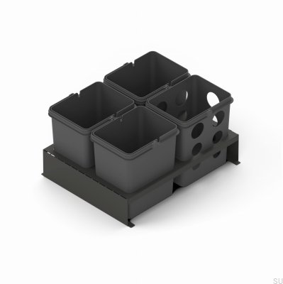 Merida Waste Sorting Container System 60x45 Dark Gray