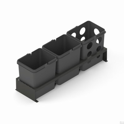 Merida Waste Sorting Container System 80x35 Dark Gray