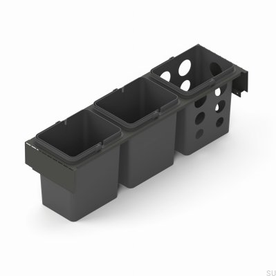 Toledo Waste Sorting Container System 80x35 Dark Gray