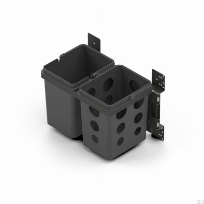 Alicante 27x42 Dark Gray Waste Sorting Container System