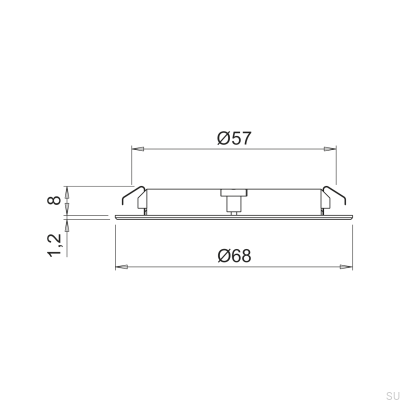 Flat LED spotlight 2700K IP44 3W Black