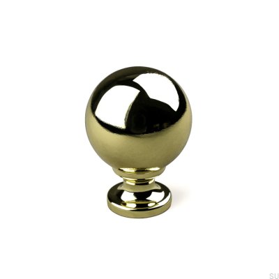 Labaro 30 Metal Furniture Knob, Polished Gold
