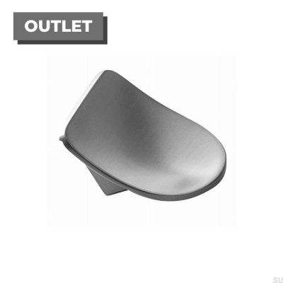 Furniture knob Slope 16 Metal Silver