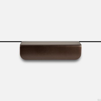 Edit 100 edge furniture handle, brass, brown, brushed