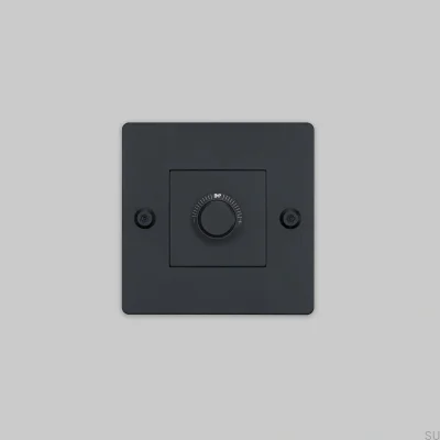 Dimmer with switch without logo LED Linear 1G 250W Steel Black European Standard