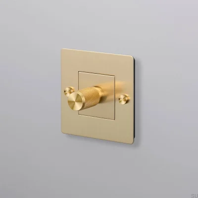 LED Cross 1G 250W Brass European Standard Dimmer Without Logo
