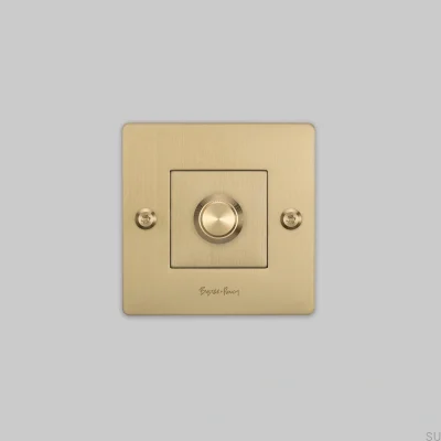 LED Linear 1G 120W Dimmer with Logo, Brass, European Standard