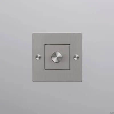 LED Cross 1G 250W Steel Silver European Standard Dimmer without logo