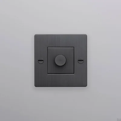 LED Cross 1G 250W Dimmer Without Logo, Brass, Burnt Bronze, European Standard