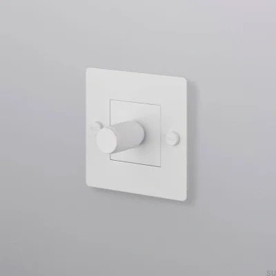 LED Cross 1G 250W Steel White European Standard Dimmer without logo