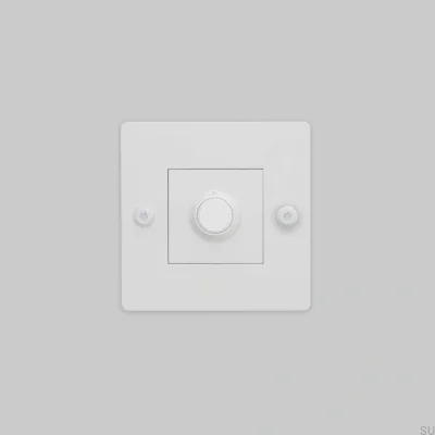 LED Linear 1G 250W Steel White European Standard Dimmer with Switch with Logo