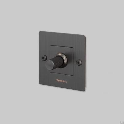 Dimmer with switch with logo LED Linear 1G 250W Brass Burnt Bronze European Standard