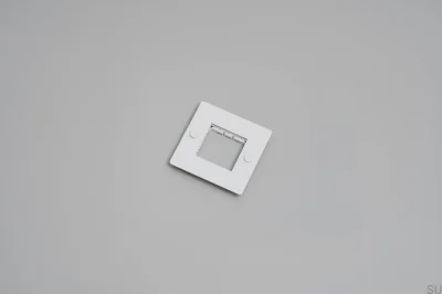 Frame without filling without logo Plate 1G Steel White European Standard