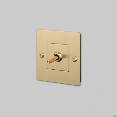 Single switch without logo Linear 1G Brass European Standard