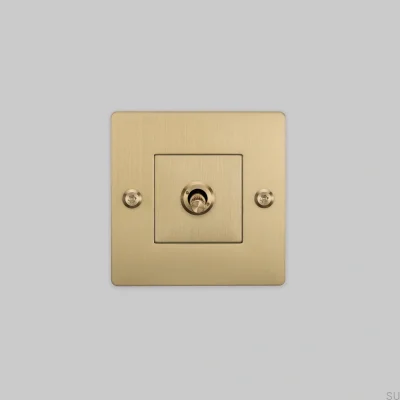 Single switch without logo Linear 1G Brass European Standard