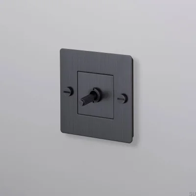 Single switch without logo Cross 1G Brass Burnt Bronze European Standard