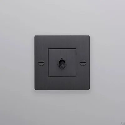 Single switch without logo Cross 1G Brass Burnt Bronze European Standard