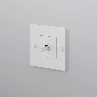 Single switch without logo Cross 1G Steel White European Standard