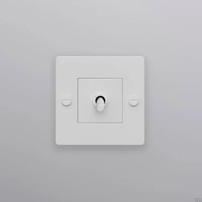 Single switch without logo Cross 1G Steel White European Standard