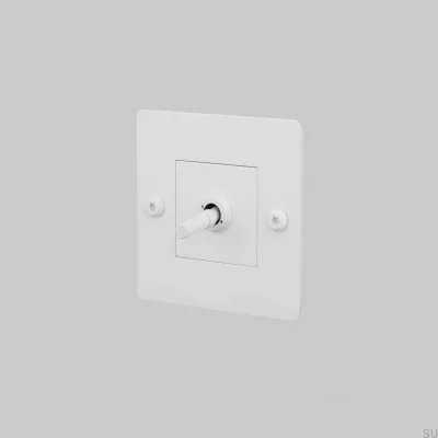 Single switch without logo Linear 1G Steel White European Standard