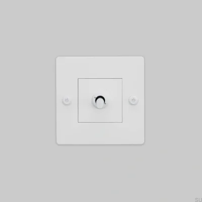Single switch without logo Linear 1G Steel White European Standard
