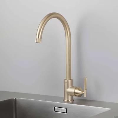 Linear Brass Kitchen Tap with British Connector